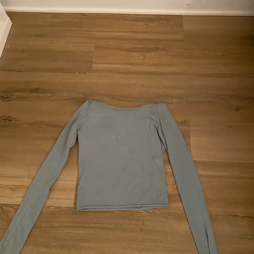 Urban Outfitters Compression Boatneck Long Sleeve Top